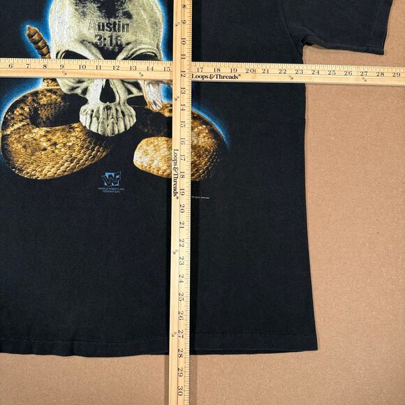 Vintage 90s WWF Stone Cold Steve Austin 3:16 Skull Snake T-Shirt USA XL - Picture 6 of 7